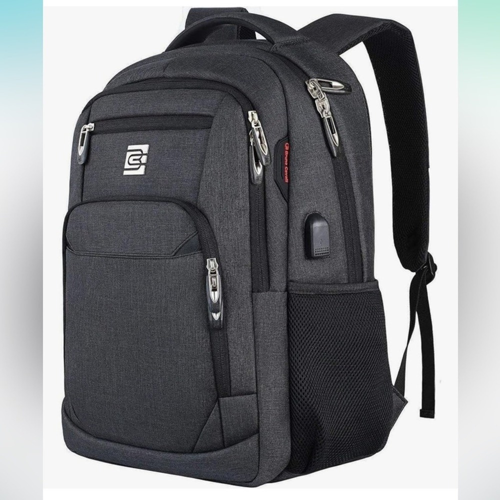 Business Slim Durable Laptops Multifunctional Travel Backpack Notebook Commute